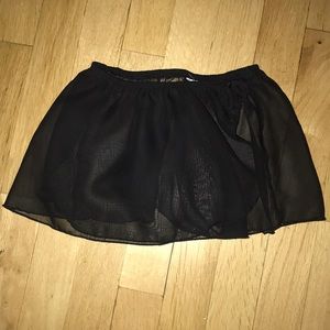 Black sheer ballet skirt size xs 4-5